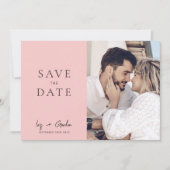 Save The Date Rose Destination Mariage Photo Enregistrer La Cart (Devant)
