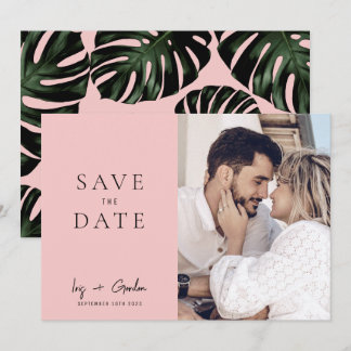 Save The Date Rose Destination Mariage Photo Enregistrer La Cart