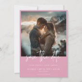Save The Date Rose Dusty minima rose moderne Mariage photo (Devant)
