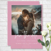 Save The Date Rose Dusty minima rose moderne Mariage photo