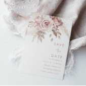 Save The Date Rose Dusty moderne et Mariage Rose Blush