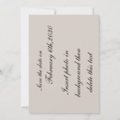 Save The Date Rose enregistrer la date (Dos)