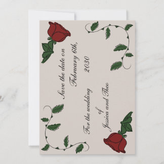 Save The Date Rose enregistrer la date