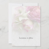 Save The Date Rose et bougainvilliers (Dos)