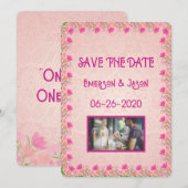 Save The Date Rose et Pêche #2 (Devant / Derrière)