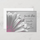 Save The Date Rose Floral Faits saillants Mariage Enregistrer la (Devant / Derrière)