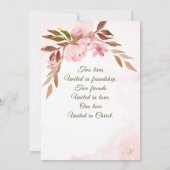 Save The Date Rose Floral Golden Greenery Mariage inspirant (Dos)