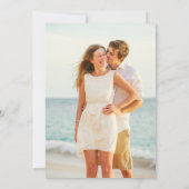 Save The Date Rose Florale Rose Poussiéreuse Photo (Dos)