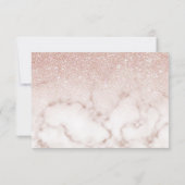 Save The Date Rose glamour or blanc Parties scintillant marbre d (Dos)
