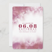 Save The Date Rose gold aquarelle personnalisée simple sur marbr (Dos)