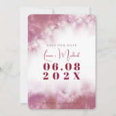 Save The Date Rose gold aquarelle personnalisée simple sur marbr (Devant)