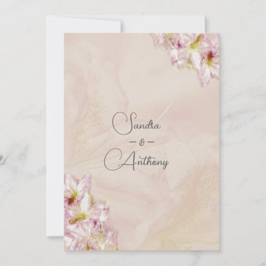 Save The Date Rose Gold Azalea Mariage (Dos)