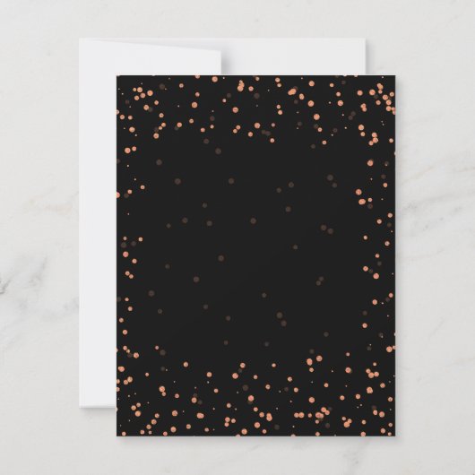 Save The Date Rose Gold Blac Sweet 16 Date de sauvegarde Sparkle (Dos)