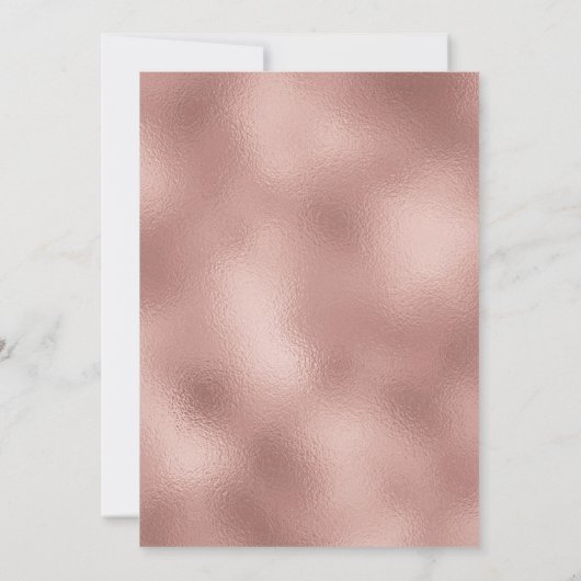Save The Date Rose Gold Dusty Pink Navy Photo Enregistrer la dat (Dos)