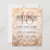 Save The Date Rose Gold Enregistrer la date 18e fête d'anniversa (Devant)
