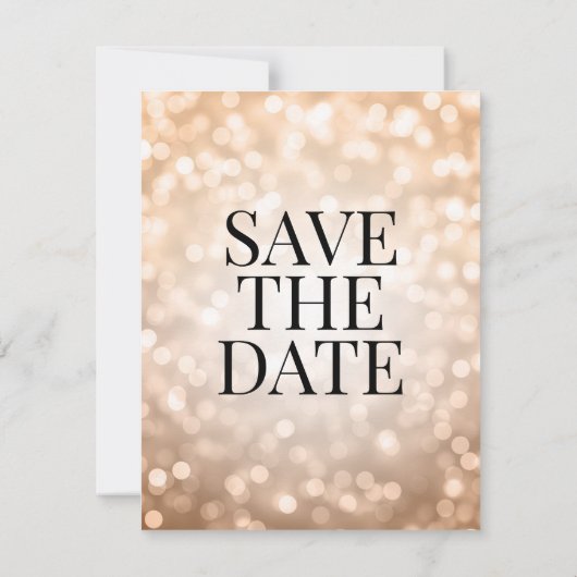 Save The Date Rose Gold Enregistrer la date 18e fête d'anniversa (Dos)