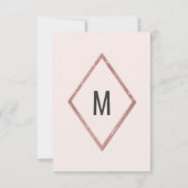 Save The Date Rose Gold Faux Sparkling Parties scintillant Sequi (Dos)