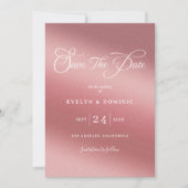 Save The Date Rose Gold Gradient Elegant Chic Wedding (Devant)