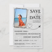 Save The Date Rose Gold Mexique Passeport Enregistrer La Date (Dos)