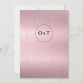 Save The Date Rose Gold Noir Blanc Photo Script Mariage (Dos)
