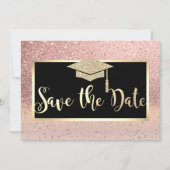 Save The Date Rose Gold Pailleté Ombré Enregistrer La Date De Re (Devant)