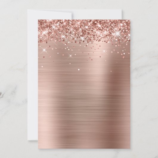 Save The Date Rose Gold Pailleté Script Fantaisie (Dos)