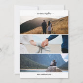 Save The Date Rose Gold Parties scintillant Effet Chic Script Ph (Dos)