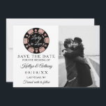 Save The Date Rose Gold Parties scintillant Poker Chip Casino Ma<br><div class="desc">Célébrez dans le style avec ces mariages modernes et très tendance,  enregistrez les cartes de date. Ce design est facile à personnaliser avec votre propre photo et libellé spécial et vos invités seront ravis quand ils recevront ces cartes fabuleuses. Les correspondances se trouvent dans la collection.</div>