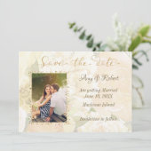 Save The Date Rose Gold Photo Enregistrer la date (Debout devant)