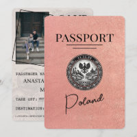 Rose Gold Pologne Passeport Enregistrer La Date