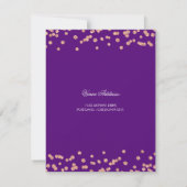 Save The Date Rose Gold Purple 60e anniversaire Date de sauvegar (Dos)