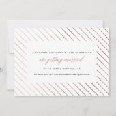 Save The Date Rose Gold Script Photo Enregistrer la date à Faux  (Dos)