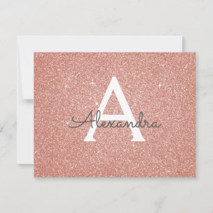 Save The Date Rose Gold Sparkle Parties scintillant Sweet 16 Enr