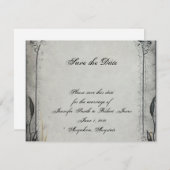 Save The Date Rose gothique noir Trellis Mariage Enregistrer la  (Devant / Derrière)