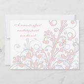 Save The Date Rose, Gris, Blanc Mariage Enregistrer la date (Dos)