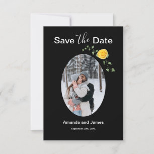 Save The Date Rose jaune et vigne noire photo moderne
