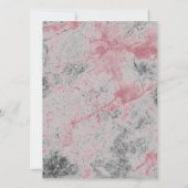 Save The Date Rose mariage classique Floral or (Dos)