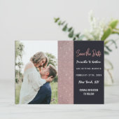 Save The Date Rose Marine Parties scintillant or Couleur Bloc En (Debout devant)