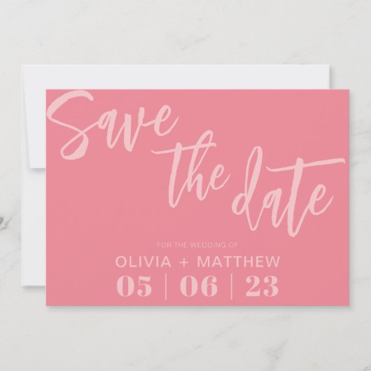 Save The Date Rose moderne (Devant)