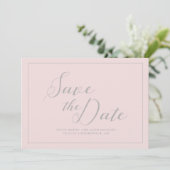 Save The Date Rose moderne Enregistrer la date (Debout devant)