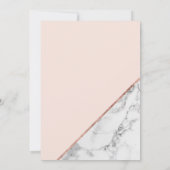 Save The Date Rose or marbre script rose vif enregistrer la date (Dos)