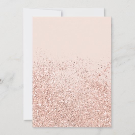 Save The Date Rose or parties scintillant script rose vif enregi (Dos)