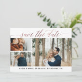 Save The Date Rose or plusieurs photos enregistrer la date (Debout devant)