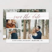 Save The Date Rose or plusieurs photos enregistrer la date (Devant / Derrière)