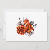 Save The Date Rose orange brûlé mariage floral Enregistrer la da (Dos)