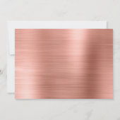 Save The Date Rose pâle | Rose Gold Wedding Enregistrer la date (Dos)