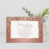 Save The Date Rose Parties scintillant or gouttes étincelante fê (Debout devant)