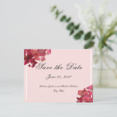 Save The Date Rose Petal rose Mariage romantique (Debout devant)