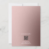 Save The Date Rose photo Gold QR Code Mariage (Dos)