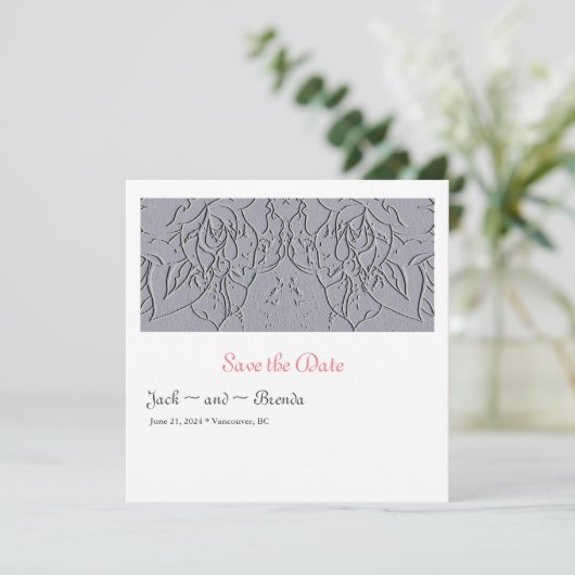 Save The Date Rose Pierre Enregistrer La Date (Debout devant)